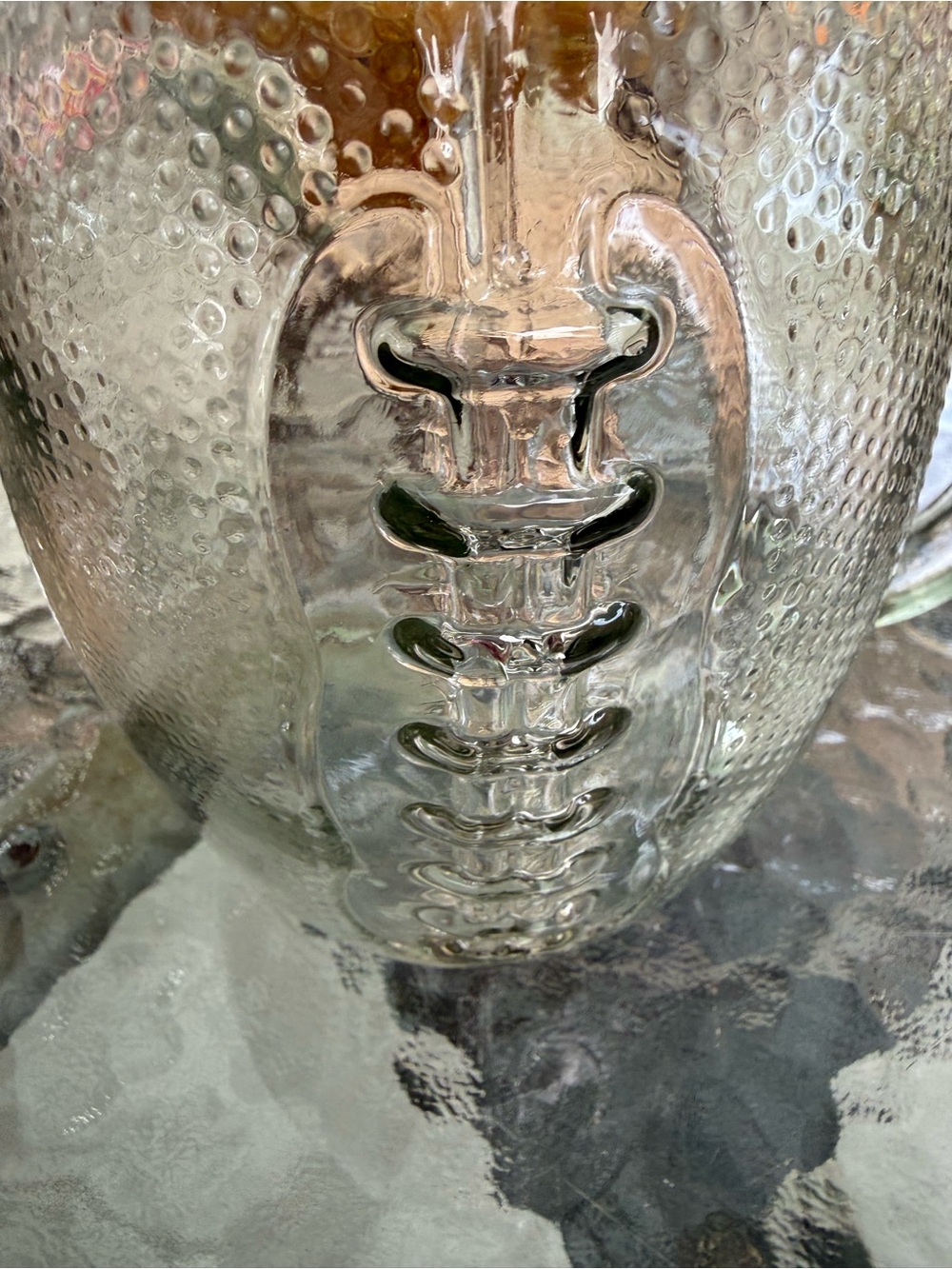 Set/2 clear glass 37-oz. Football-Shaped Beer Mugs. EUC - Picture 7 of 7